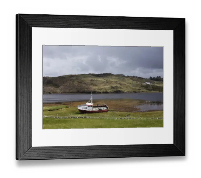 Framed Print : Boat ashore, Teelin Bay, County Donegal, Ireland, Europe, PublicGround Framed Print : Boat ashore, Teelin Bay, County Donegal, Ireland, Europe, PublicGround