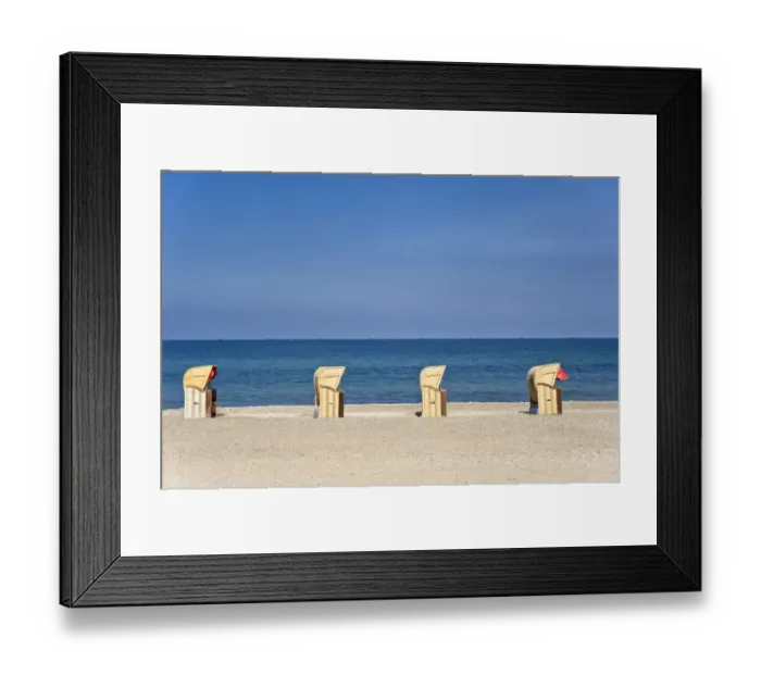 Framed Print : Roofed wicker beach chairs standing on the beach, Dahme, Baltic Sea, Schleswig-Holstein, Germany, Europe Framed Print : Roofed wicker beach chairs standing on the beach, Dahme, Baltic Sea, Schleswig-Holstein, Germany, Europe