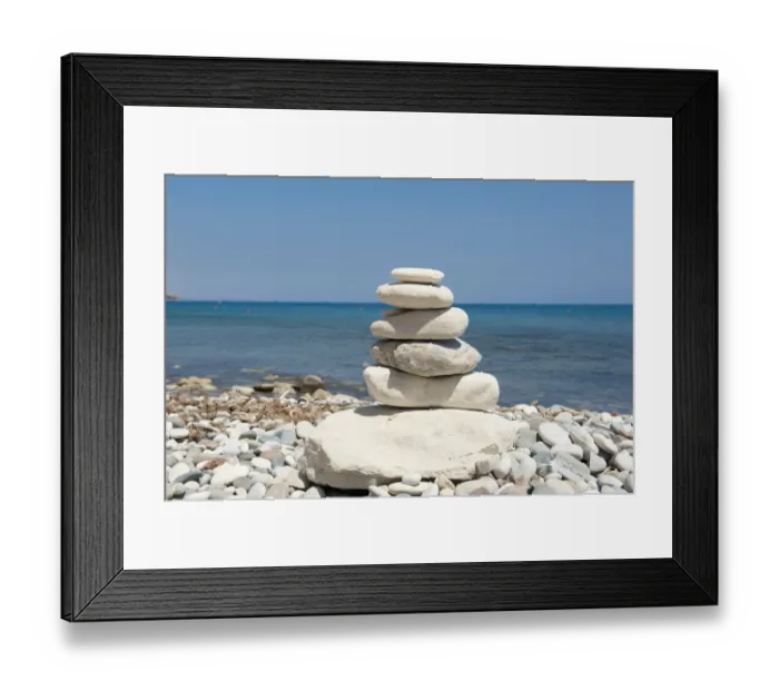 Framed Print : Stacked stones, cairn on the beach, gravel beach, Pissouri Beach, Cape Aspro, eastern Mediterranean sea, Cyprus, Europe Framed Print : Stacked stones, cairn on the beach, gravel beach, Pissouri Beach, Cape Aspro, eastern Mediterranean sea, Cyprus, Europe