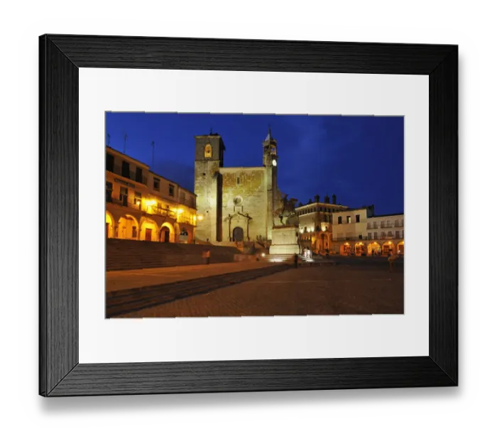 Framed Print : Plaza Mayor, city square with San Martin church, Trujillo, Extremadura, Spain, Europe Framed Print : Plaza Mayor, city square with San Martin church, Trujillo, Extremadura, Spain, Europe