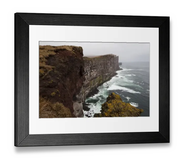 Framed Print : Bird rock, Latrabjarg Peninsula, West Fjords, Iceland, Europe