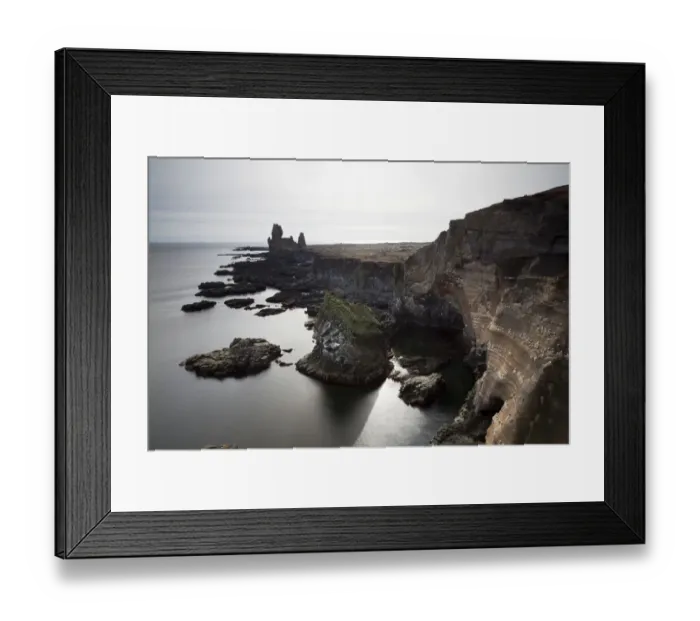Framed Print : Londrangar bird rock, Snaefellsness National Park, Iceland, Europe Framed Print : Londrangar bird rock, Snaefellsness National Park, Iceland, Europe