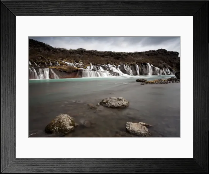 Framed Print : Hraunfossar waterfalls, Husafell, Iceland, Europe Framed Print : Hraunfossar waterfalls, Husafell, Iceland, Europe