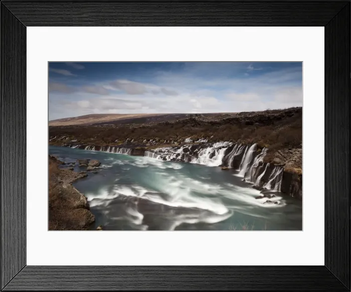Framed Print : Hraunfossar waterfalls, Husafell, Iceland, Europe Framed Print : Hraunfossar waterfalls, Husafell, Iceland, Europe