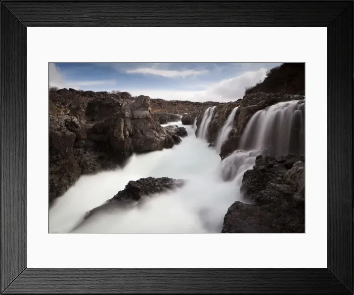 Framed Print : Barnafoss waterfall, Husafell, Iceland, Europe Framed Print : Barnafoss waterfall, Husafell, Iceland, Europe