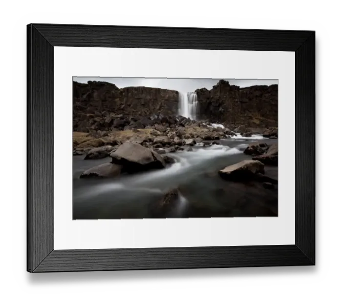 Framed Print : Oexarafoss waterfall, Phingvellir National Park, South Iceland, Iceland, Europe Framed Print : Oexarafoss waterfall, Phingvellir National Park, South Iceland, Iceland, Europe