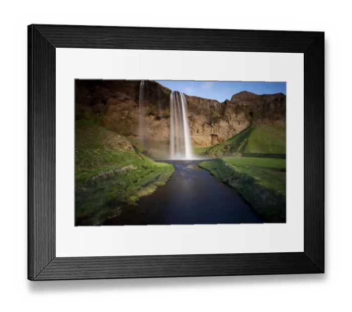 Framed Print : Seljalandsfoss waterfall, Porsmoerk, southern Iceland, Iceland, Europe