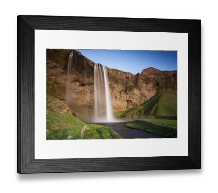 Framed Print : Seljalandsfoss waterfall, Porsmoerk, southern Iceland, Iceland, Europe