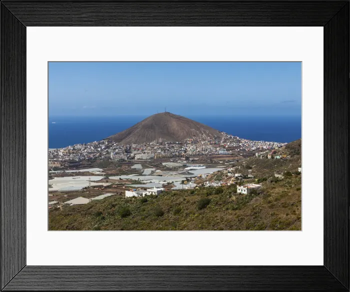 Framed Print : View of the village of Galdar de Sardina and Mount Pico de Galdar, Galdar, Gran Canaria, Canary Islands, Spain, Europe, PublicGround Framed Print : View of the village of Galdar de Sardina and Mount Pico de Galdar, Galdar, Gran Canaria, Canary Islands, Spain, Europe, PublicGround