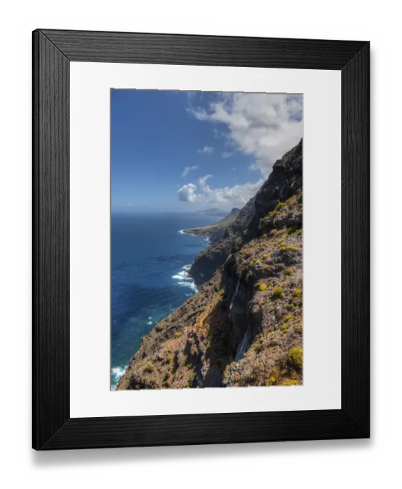 Framed Print : Cliffs near Casas de Tirma de San Nicolas, Artenara region, Gran Canaria, Canary Islands, Spain, Europe, PublicGround