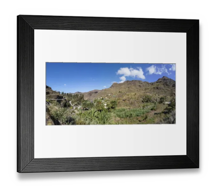 Framed Print : Mountains surrounding El Pie de la Cuesta, Mogan region, Gran Canaria, Canary Islands, Spain, Europe, PublicGround