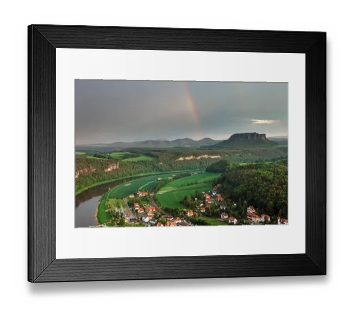 Framed Print : View from the Bastei rock formation, stormy mood, Saxon Switzerland National Park, Saxon Switzerland region, Saxony, Germany Framed Print : View from the Bastei rock formation, stormy mood, Saxon Switzerland National Park, Saxon Switzerland region, Saxony, Germany