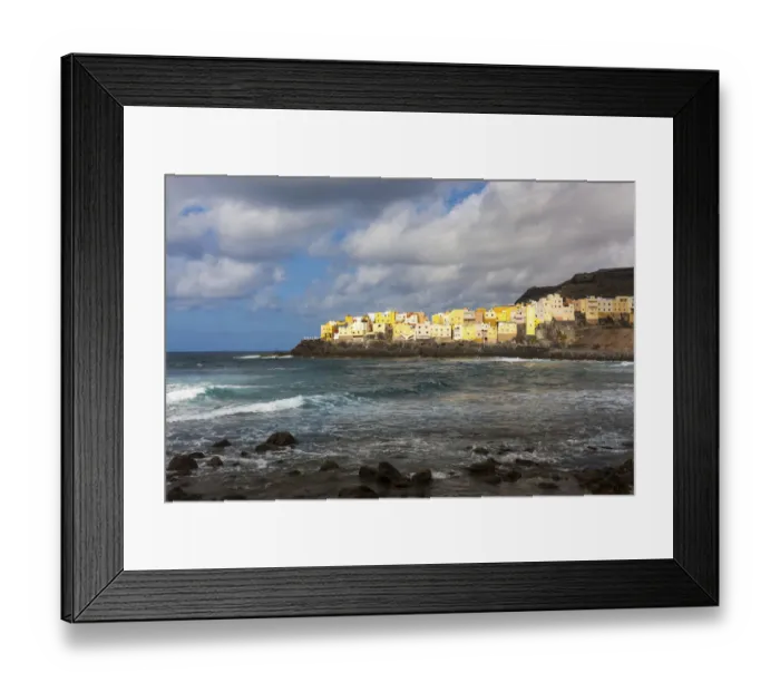 Framed Print : View of San Felipe, Moya region, Gran Canaria, Canary Islands, Spain, Europe, PublicGround