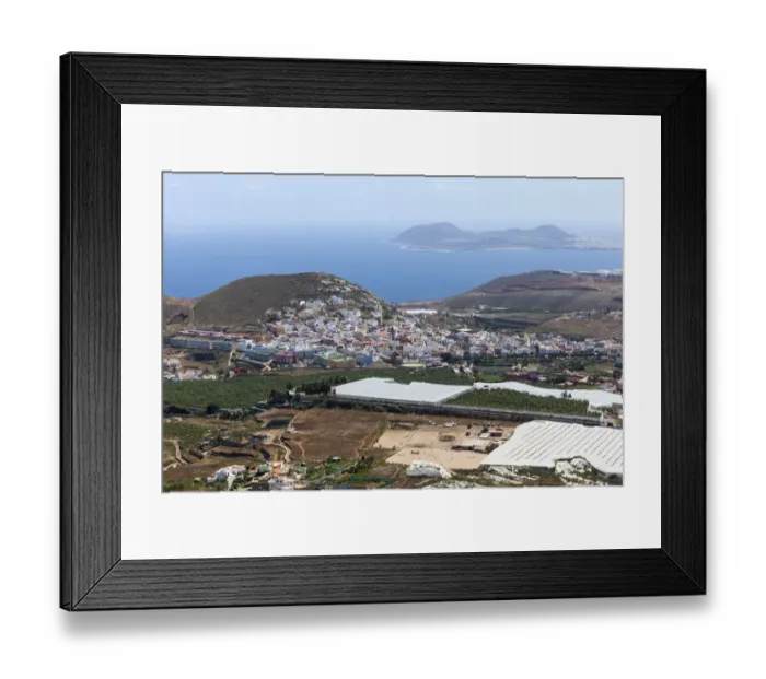 Framed Print : View of Gardoenes, farms and the Church of San Isidro Labrador, Gran Canaria, Canary Islands, Spain, Europe, PublicGround Framed Print : View of Gardoenes, farms and the Church of San Isidro Labrador, Gran Canaria, Canary Islands, Spain, Europe, PublicGround