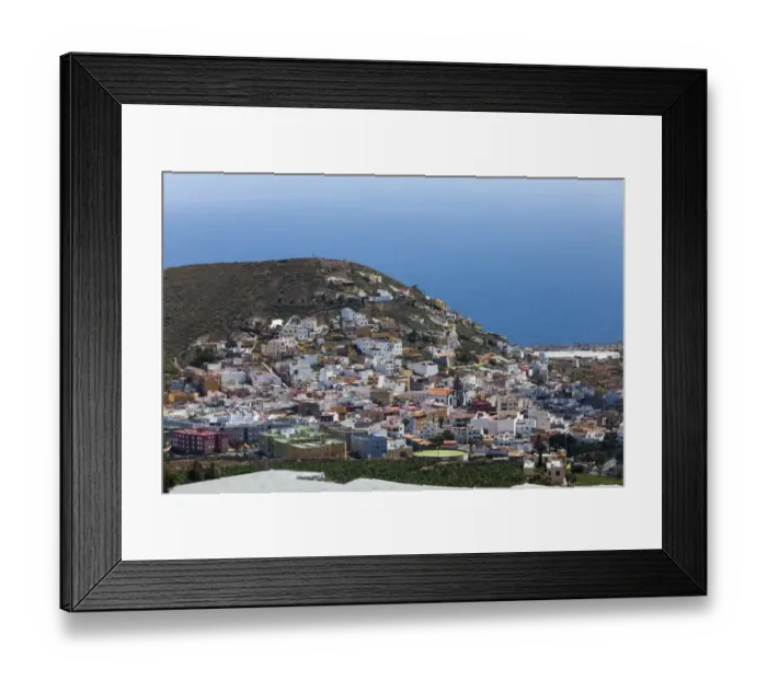 Framed Print : View of Gardoenes, farms and the Church of San Isidro Labrador, Gran Canaria, Canary Islands, Spain, Europe, PublicGround Framed Print : View of Gardoenes, farms and the Church of San Isidro Labrador, Gran Canaria, Canary Islands, Spain, Europe, PublicGround