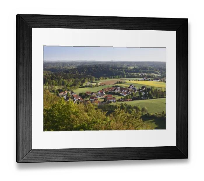 Framed Print : Plankenfels, view from Plankenstein mountain, Wiesenttal, Little Switzerland, Upper Franconia, Franconia, Bavaria, Germany, Europe Framed Print : Plankenfels, view from Plankenstein mountain, Wiesenttal, Little Switzerland, Upper Franconia, Franconia, Bavaria, Germany, Europe
