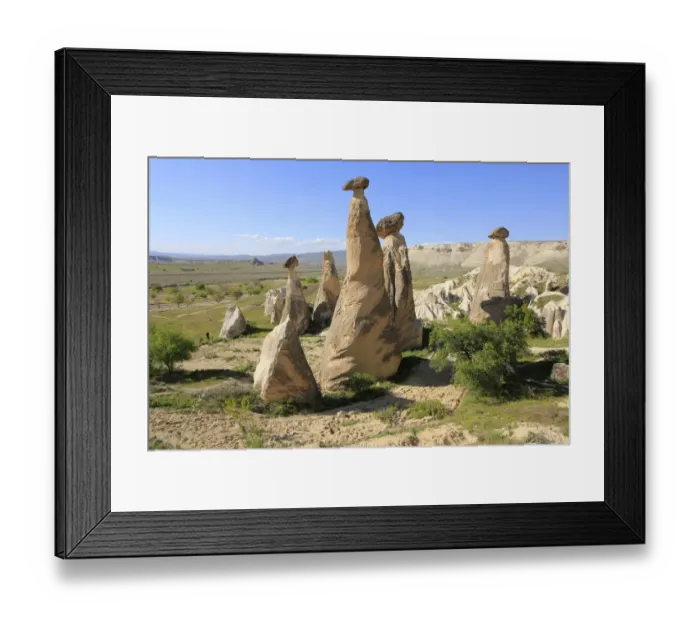 Framed Print : Fairy chimneys, rock formations of tufa near Cavushin, Goreme, Cappadocia, central Anatolia, Turkey Framed Print : Fairy chimneys, rock formations of tufa near Cavushin, Goreme, Cappadocia, central Anatolia, Turkey