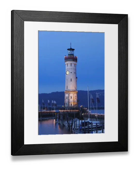 Framed Print : Lighthouse at the harbour at dusk, Lindau on Lake Constance, Swabia, Bavaria, Germany, Europe, PublicGround Framed Print : Lighthouse at the harbour at dusk, Lindau on Lake Constance, Swabia, Bavaria, Germany, Europe, PublicGround