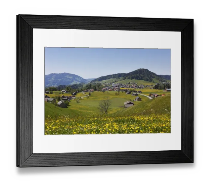 Framed Print : Hittisau village with Mt. Roter Berg, right, Bregenzerwald region, Vorarlberg, Austria, Europe Framed Print : Hittisau village with Mt. Roter Berg, right, Bregenzerwald region, Vorarlberg, Austria, Europe