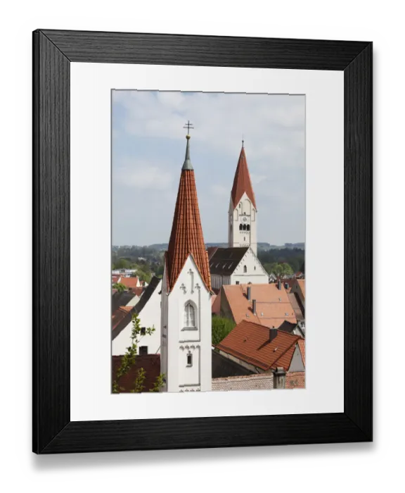 Framed Print : Monastery church, behind the parish church of St. Martin, Kaufbeuren, Ostallgaeu, Allgaeu, Swabia, Bavaria, Germany, Europe Framed Print : Monastery church, behind the parish church of St. Martin, Kaufbeuren, Ostallgaeu, Allgaeu, Swabia, Bavaria, Germany, Europe
