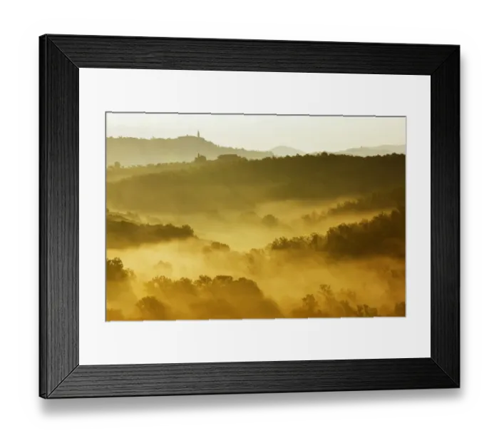 Framed Print : Landscape in the morning fog, San Quirico, Val dOrcia, Tuscany, Italy, Europe Framed Print : Landscape in the morning fog, San Quirico, Val dOrcia, Tuscany, Italy, Europe