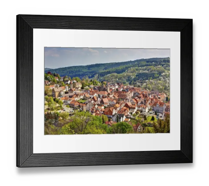 Framed Print : Overlooking Spangenberg, Schwalm Eder district, Hesse, Germany, Europe, PublicGround Framed Print : Overlooking Spangenberg, Schwalm Eder district, Hesse, Germany, Europe, PublicGround