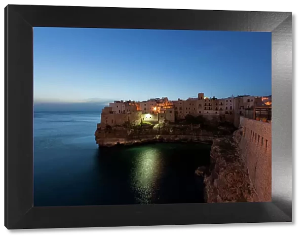 View of Polignano a Mare in the morning, Puglia region, also known as Apulia, Southern Italy, Italy, Europe