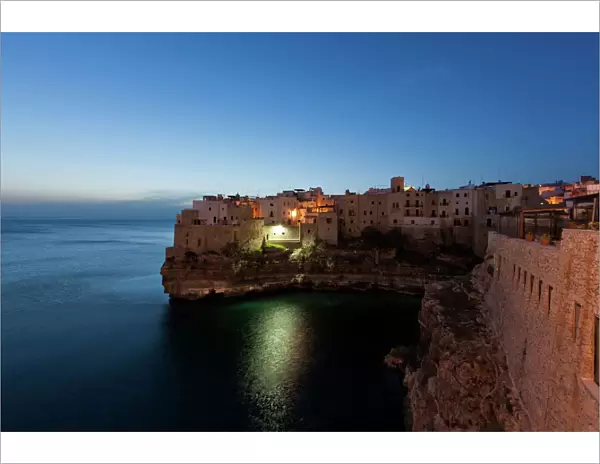 View of Polignano a Mare in the morning, Puglia region, also known as Apulia, Southern Italy, Italy, Europe