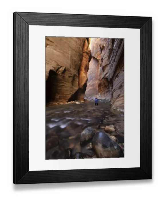 Framed Print : The Narrows, narrow of the Virgin River, Zion National Park, Utah, USA, America Framed Print : The Narrows, narrow of the Virgin River, Zion National Park, Utah, USA, America