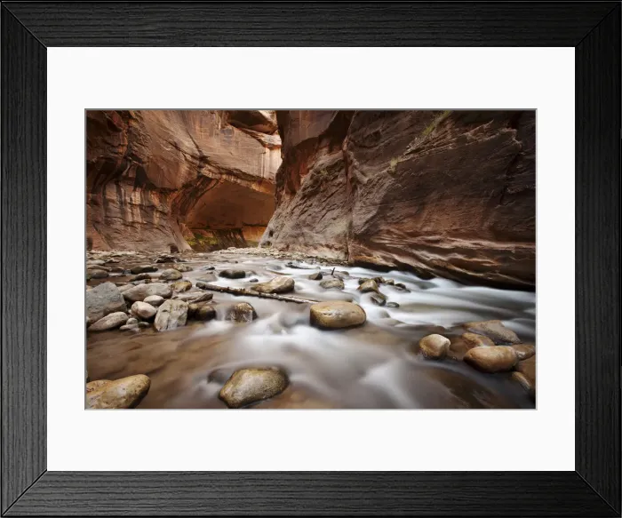 Framed Print : The Narrows, constriction of the Virgin River, Zion National Park, Utah, USA Framed Print : The Narrows, constriction of the Virgin River, Zion National Park, Utah, USA