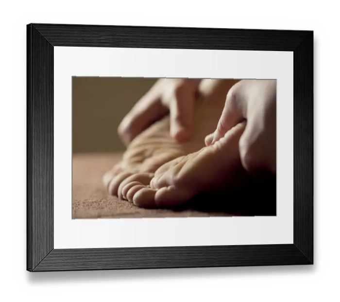Framed Print : Foot massage for relaxation Framed Print : Foot massage for relaxation