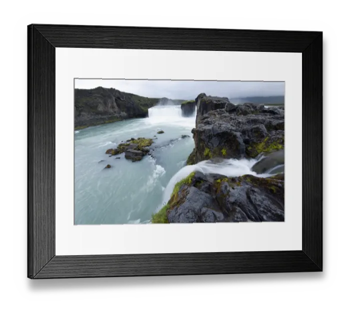 Framed Print : Godafoss, Waterfall of the Gods, Skjalfandafljot, Iceland, Europe Framed Print : Godafoss, Waterfall of the Gods, Skjalfandafljot, Iceland, Europe
