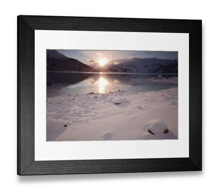 Framed Print : Nordfjord in the sunshine, Kvaloya, Norway, Europe