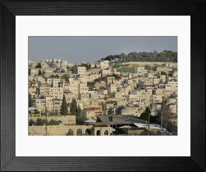 Framed Print : Main entrance to the City of David, bottom, and the Palestinian neighbourhood of Silwan, top, Jerusalem, Israel, Middle East Framed Print : Main entrance to the City of David, bottom, and the Palestinian neighbourhood of Silwan, top, Jerusalem, Israel, Middle East
