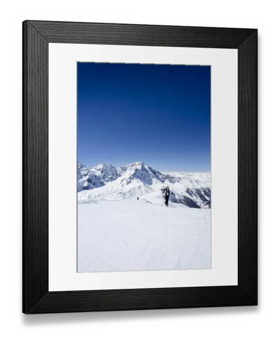 Framed Print : Cross-country skier ascending Hintere Schoentaufspitze Mountain, Solda, overlooking Ortler and Zebru Mountains, Alto Adige, Italy, Europe Framed Print : Cross-country skier ascending Hintere Schoentaufspitze Mountain, Solda, overlooking Ortler and Zebru Mountains, Alto Adige, Italy, Europe