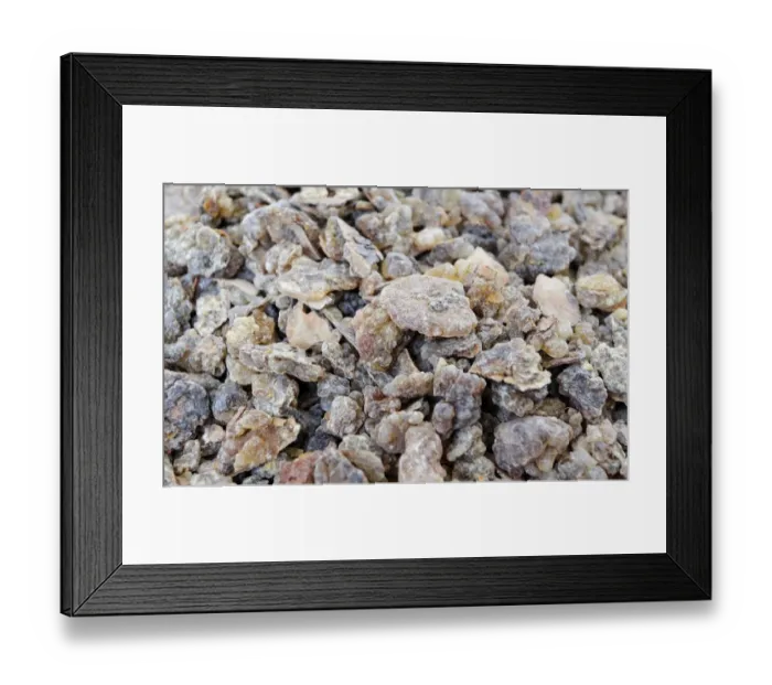 Framed Print : Frankincense, resin Framed Print : Frankincense, resin
