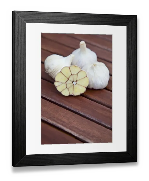 Framed Print : Organic onions, cut and whole Framed Print : Organic onions, cut and whole