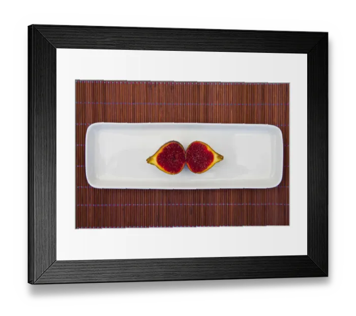 Framed Print : Organic fig, cut Framed Print : Organic fig, cut