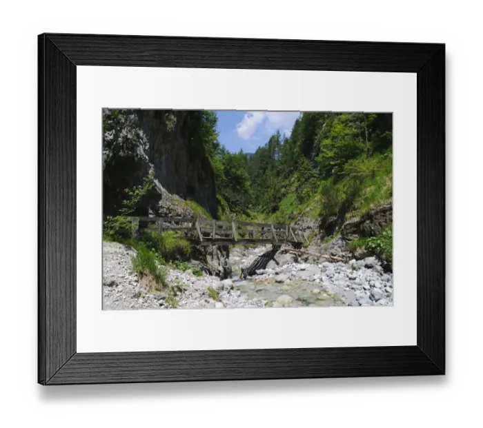 Framed Print : Trail in the Griessbachklamm gorge, Erpfendorf near St. Johann, Tyrol, Austria, Europe Framed Print : Trail in the Griessbachklamm gorge, Erpfendorf near St. Johann, Tyrol, Austria, Europe