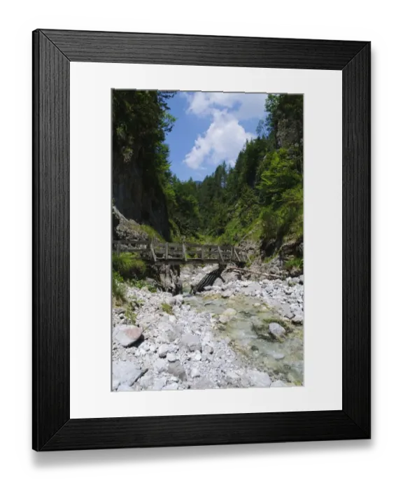 Framed Print : Trail in the Griessbachklamm gorge, Erpfendorf near St. Johann, Tyrol, Austria, Europe Framed Print : Trail in the Griessbachklamm gorge, Erpfendorf near St. Johann, Tyrol, Austria, Europe
