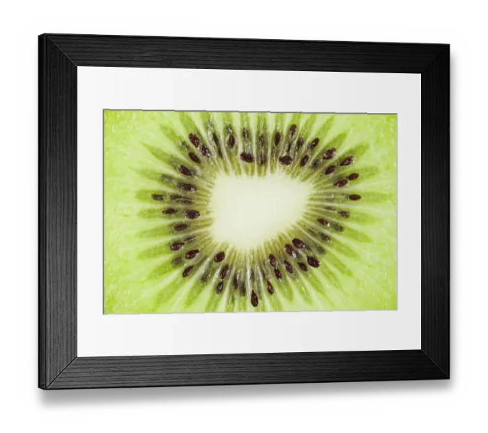 Framed Print : Kiwi slice, macro Framed Print : Kiwi slice, macro