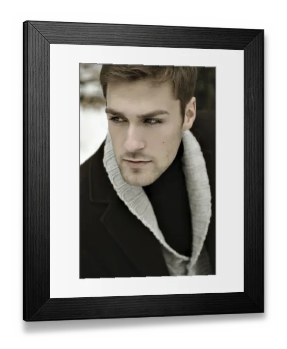 Framed Print : Portrait of a man in winter Framed Print : Portrait of a man in winter
