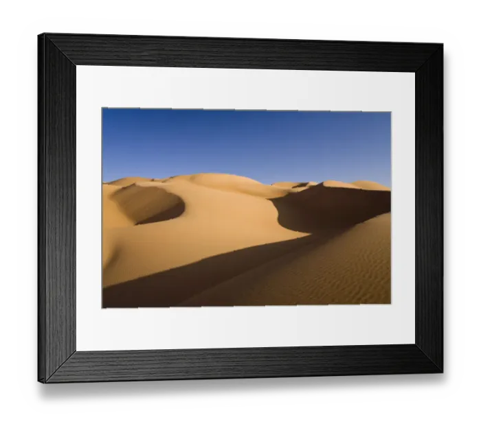 Framed Print : Sand dunes in the Libyan Desert, Sahara, Libya, North Africa, Africa