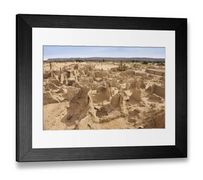 Framed Print : Ruins of Germa, medieval capital of the Garamantes, Libya, Sahara, North Africa, Africa
