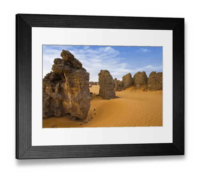 Framed Print : Bizarre rock formations in the Libyan stone desert, Tassili Maridet, Libya, Sahara, North Africa Framed Print : Bizarre rock formations in the Libyan stone desert, Tassili Maridet, Libya, Sahara, North Africa