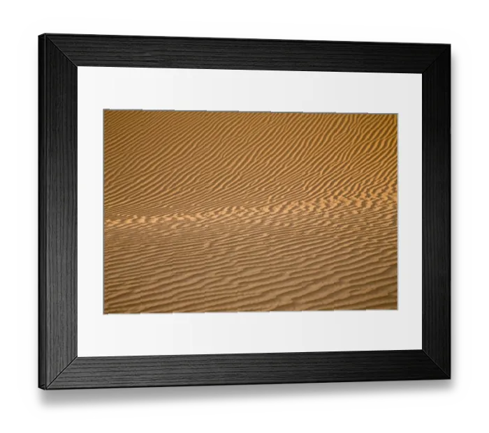 Framed Print : Sand structur, sand dunes of the Libyan desert, Erg Murzuq, Libya, Sahara, North Africa, Africa