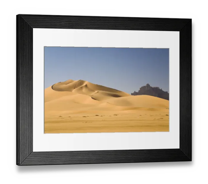 Framed Print : Sand dunes in front of the Idinen Mountains in the Libyan Desert, Libya, Sahara, North Africa, Africa Framed Print : Sand dunes in front of the Idinen Mountains in the Libyan Desert, Libya, Sahara, North Africa, Africa