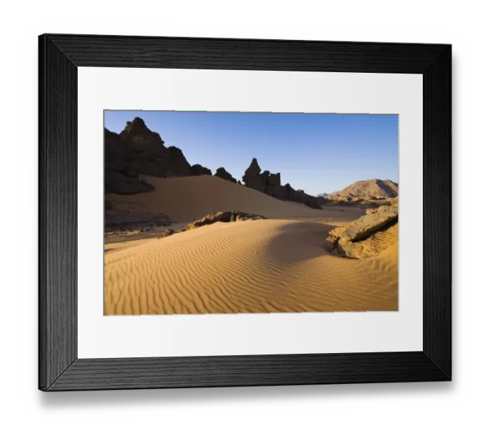 Framed Print : Rock formations in the Libyan Desert, Akakus Mountains, Libyan Desert, Libya, Africa Framed Print : Rock formations in the Libyan Desert, Akakus Mountains, Libyan Desert, Libya, Africa