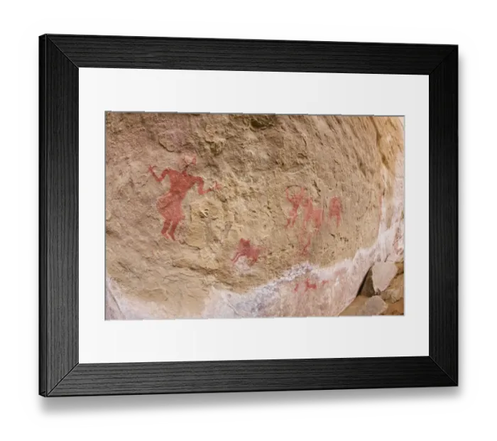 Framed Print : Prehistoric rock drawings in the Tadrart Valley, Akakus Mountains, Libyan Desert, Libya, Sahara, North Africa, Africa Framed Print : Prehistoric rock drawings in the Tadrart Valley, Akakus Mountains, Libyan Desert, Libya, Sahara, North Africa, Africa
