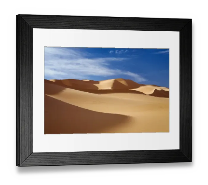 Framed Print : Sand dunes of the Libyan desert, Erg Murzuq, Libya, Sahara, North Africa, Africa